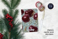Glitter Coquette Cherry Pattern | Sparkly Glam Texture Paper Product Image 4