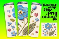 Unique 20oz Gift Tumbler Template , 3D Flower Product Image 1