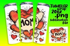 Vibrant Pop Art Mom 20oz Tumbler Wrap - Bold Design Product Image 1