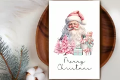 Santa Claus, Merry Christmas Printable Card,Pastel Christmas Product Image 3