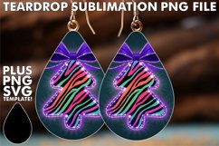RADIANT teardrop EARRINGS Gift Ideas, Neon Xmas Product Image 1