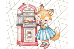 Sock Hop Animal Dance Party PNG Clipart, Cute Retro 1950s Product Image 5
