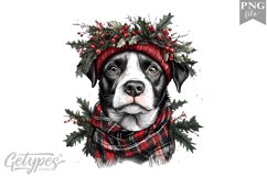 Christmas Dog Clipart Design - High Quality 300 Dpi Product Image 1