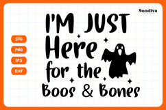 Funny Halloween Dog Bandana Quote SVG | Boos &amp; Bones Product Image 3