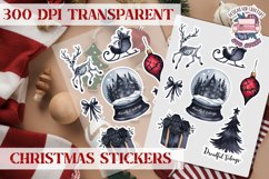 Christmas Sticker Sheet Gothic Dark Winter Holiday PNG Product Image 1