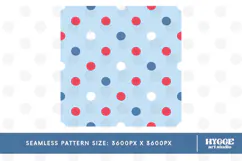 American 4th of July Coquette Polka Dot Seamless Pattern DTF Product Image 2