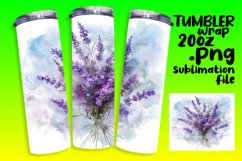 Tumbler Wrap Design 20oz Floral Sublimation PNG Product Image 1
