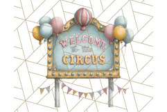 Vintage Carnival Animals Clipart PNG, Retro Circus Elements Product Image 5