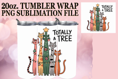 Blissful Sublimation 20oz tumbler wrap, Funny Cat Product Image 1