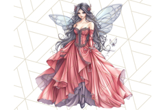 Gothic Fairy &amp; Potion Clipart, Dark Fantasy PNG Printable Product Image 5