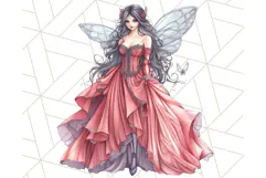Gothic Fairy & Potion Clipart, Dark Fantasy PNG Printable Product Image 5