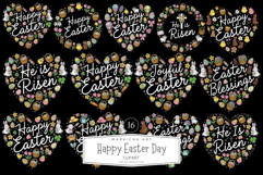 Easter Hearts Sublimation Clipart Product Image 1