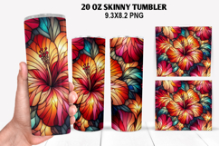 Flower Skinny Tumbler 20oz Wrap Design, Flowers Tumble PNG Product Image 1