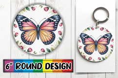 Joyful Keychain PNG Inspiration, Butterfly Product Image 1