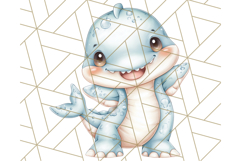 Cute Cartoon Dinosaur Clipart PNG, Prehistoric Animals PNG Product Image 5