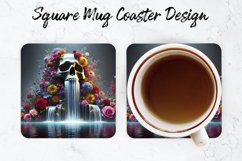 Halloween Skull Mug coaster | Coaster | Sublimation Design Product Image 1