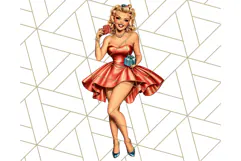 Vintage Glamorous Christmas Party Clipart PNG, Holiday Png Product Image 5