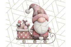 Cozy Winter Gnome Clipart PNG, Christmas Gnome Clip Art Product Image 5