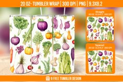 Vegetable Tumbler Wrap Designs, Sublimation Wrap Product Image 1
