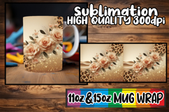 Joyful hearts 11oz 15oz sublimation wrap, Leopard Prints Product Image 1
