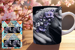Joyful 15oz Mug Wrap Png Artwork , Horse Product Image 1