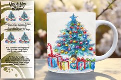 Holiday Mug Wrap Sublimation - Festive Design Product Image 1