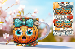 Custom 11oz Mug Wrap Png Design , Cute Pumpkin Product Image 1