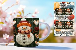 Charming 15oz Mug Wrap Png Template , Snowman Product Image 1