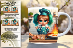 Joyful 11oz Mug Wrap Png Artwork , Girl Grumpy Product Image 1
