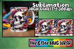 Joyful adventures 11oz 15oz sublimation wrap, Skull USA Product Image 1