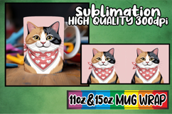 Dreamy vibes 11oz 15oz sublimation wrap, Valentines Cat Product Image 1