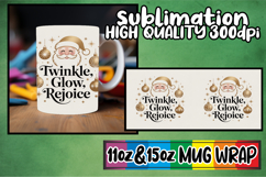 Lively dreams 11oz 15oz sublimation wrap, Funny Santa Product Image 1