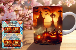Graceful 11oz Mug Wrap Png Template , Horror Halloween Product Image 1