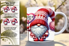 Serene 15oz Mug Wrap Png Design , Gnomes Product Image 1