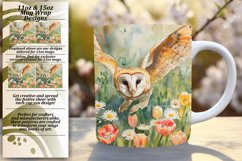 Bird-themed Owl 11oz 15oz Spring Mug Wrap Product Image 1