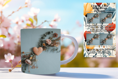 CHARMING 15oz PNG Mug Wrap , 3D Heart Product Image 1