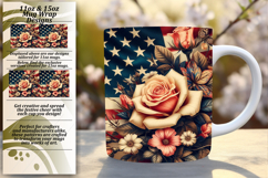 Unique 15oz Mug Wrap Png Design , USA Flag Product Image 1