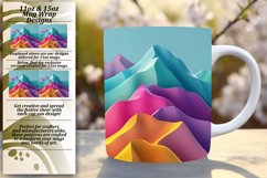 Unique Gradient Design Mug Wrap for Sublimation 11oz/15oz Product Image 1