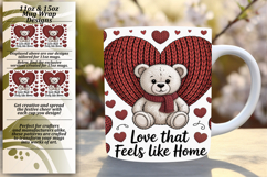 Colorful 11oz Mug Wrap Png Template , Valentines Day Product Image 1