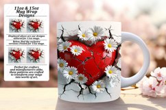 Blooming Brilliance: Sublimation Heart Mug Variety Product Image 1