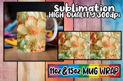 Vibrant 3D Design Mug Wrap, 11oz 15oz Sublimation Product Image 1