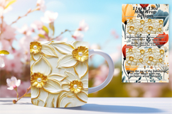 Dynamic 11oz Mug Wrap Png Design , 3D Flower Product Image 1