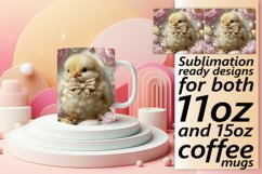 Springtime Cheer: 3D Easter Animal Mug Wrap - Sublimation Product Image 1
