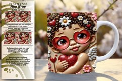 Inspiring 15oz Mug Wrap Png Template , 3D Cupid Product Image 1