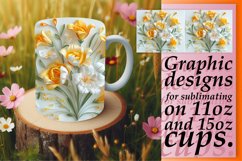 Enchanting 3D Spring Petal Mug Wrap Sublimation 11oz 15oz Product Image 1