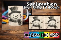 Adorable Snowman Mug Sublimation - Christmas Fun Product Image 1