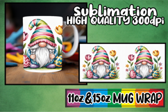 Radiant sunsets 11oz 15oz sublimation wrap, Easter Gnomes Product Image 1