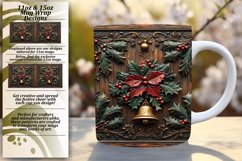 Elegant 15oz Mug Wrap Png Artwork , Christmas Product Image 1
