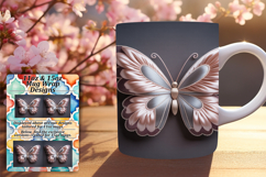 Stunning 11oz Mug Wrap Png Artwork , Butterfly Product Image 1