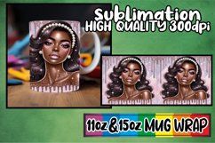 Blissful heart 11oz 15oz sublimation wrap, Afro Girl Product Image 1